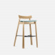 Elbow Bar Chair, Natural Ash, Blue Fabric Elbow Bar Chair, Natural Ash, Blue Fabric